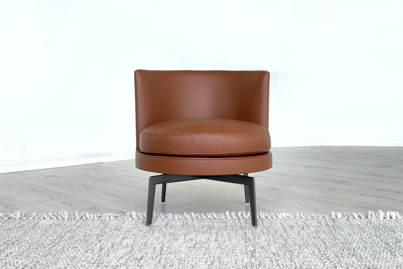 Fauteuil Feel Good en cuir marron (Offre Expo) Flexform - 5