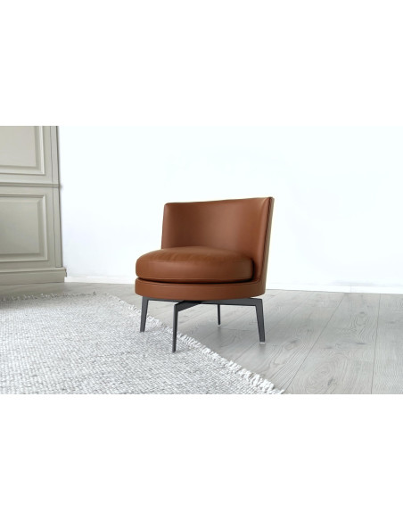 Poltrona Feel Good in pelle marrone (Offerta Expo) Flexform - 6