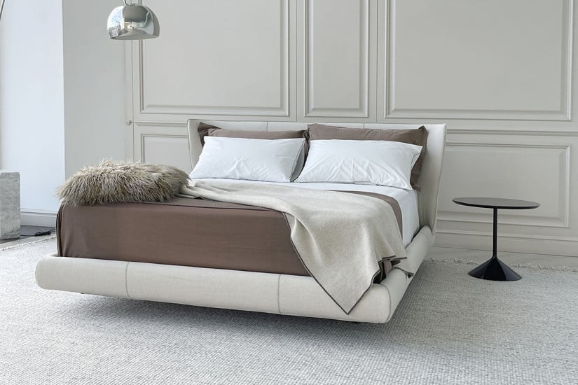 Lit Alys 10 en tissu beige (Offre Expo) - 5