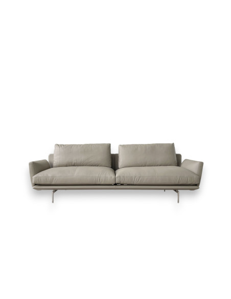 Get Back Dove Gray Leather Sofa (Expo Offer) Poltrona Frau - 6