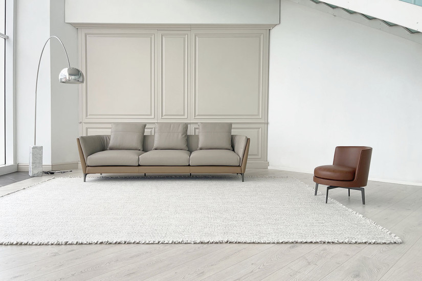 Canapé Bretagne en cuir marron (Offre Expo) - 1