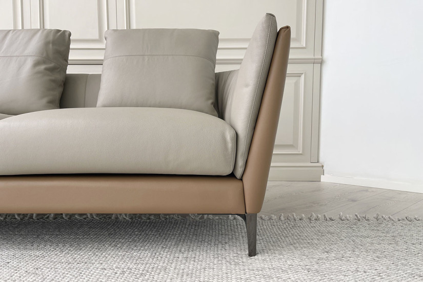 Canapé Bretagne en cuir marron (Offre Expo) - 3