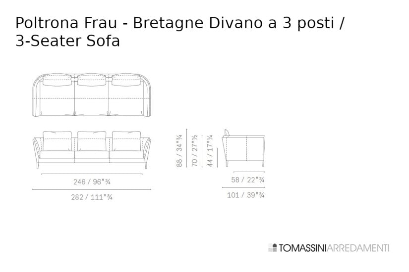 Divano Bretagne in pelle marrone (Offerta Expo)  - 9