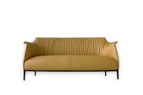 Archibald Yellow Leather Sofa (Expo Offer) Poltrona Frau - 8