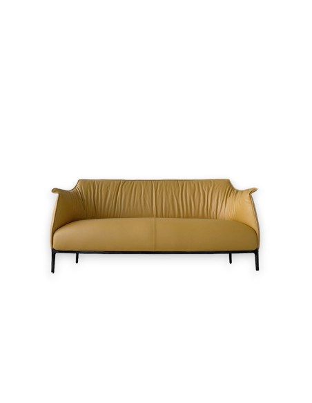 Archibald Yellow Leather Sofa (Expo Offer) Poltrona Frau - 8