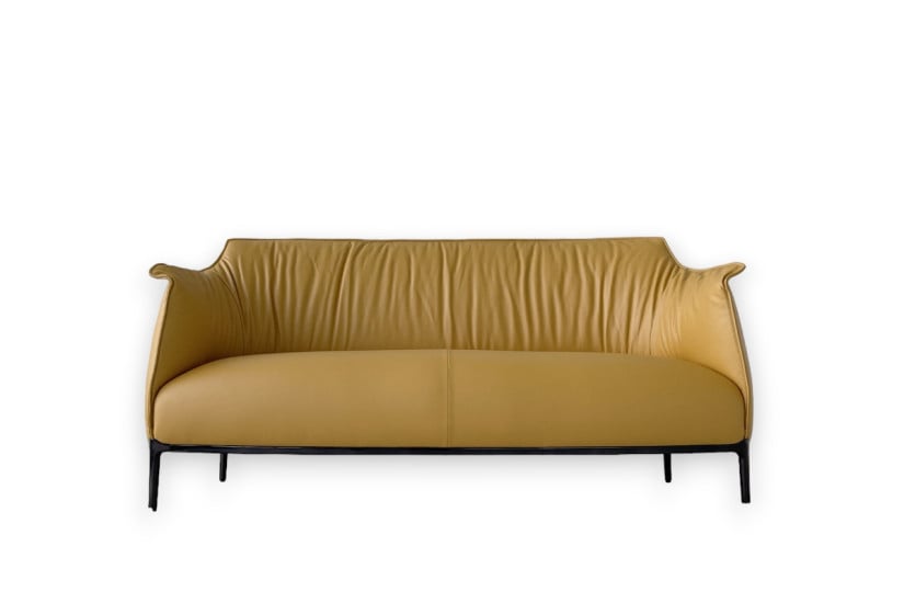 Archibald Yellow Leather Sofa (Expo Offer) Poltrona Frau - 8