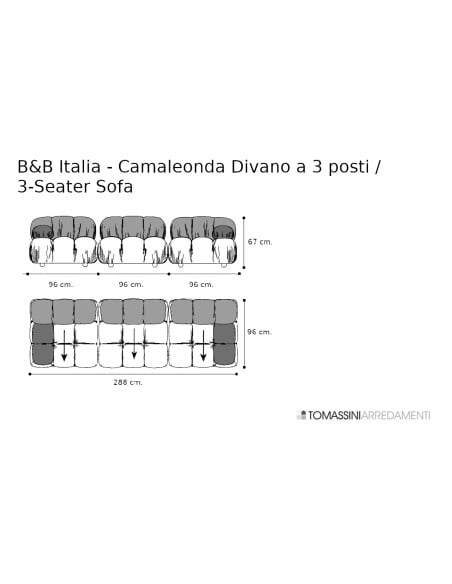 Camaleonda Grey and Brown Sofa B&B Italia - 10