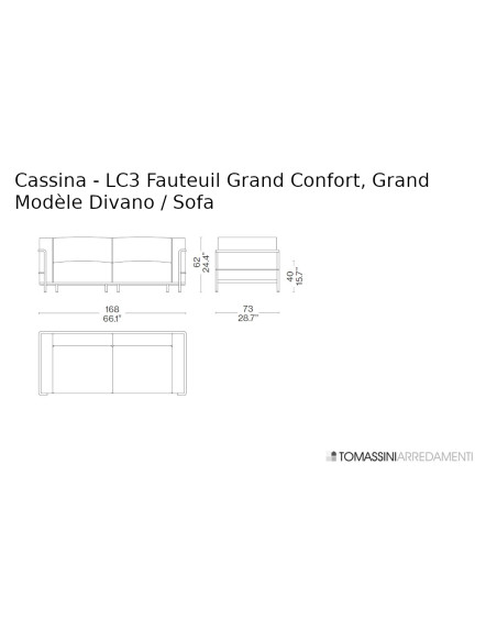 Canapé LC3 Fauteuil Grand Confort, Grand Modèle blanc (Offre Expo) Cassina - 5