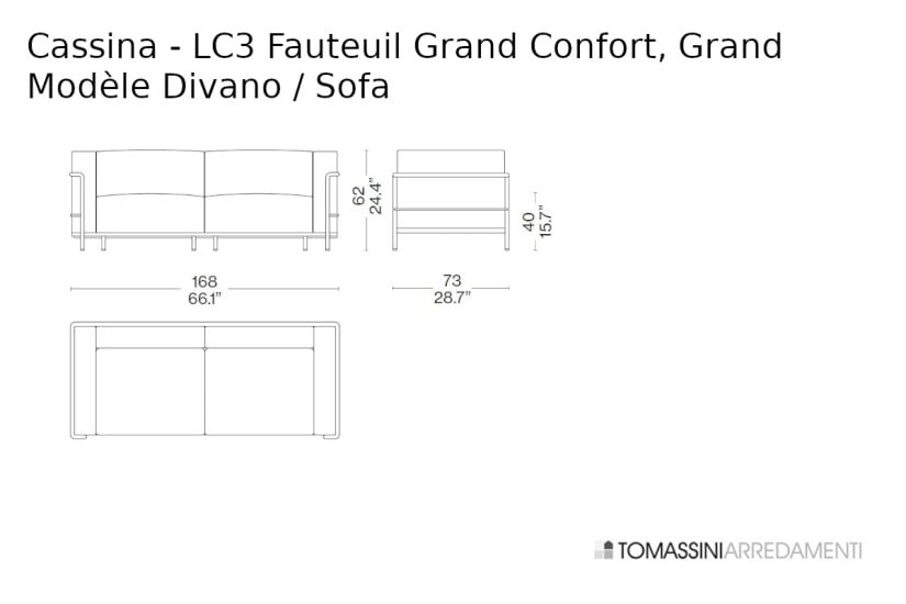 Canapé LC3 Fauteuil Grand Confort, Grand Modèle blanc (Offre Expo) Cassina - 5