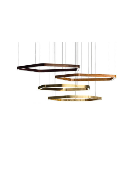 Lampada a sospensione Light Ring Horizontal Polygonal Henge - 1