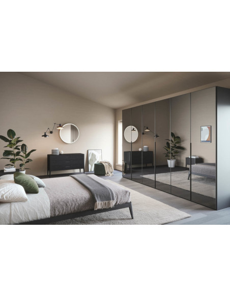 Crystal hinged doors wardrobe Novamobili - 1