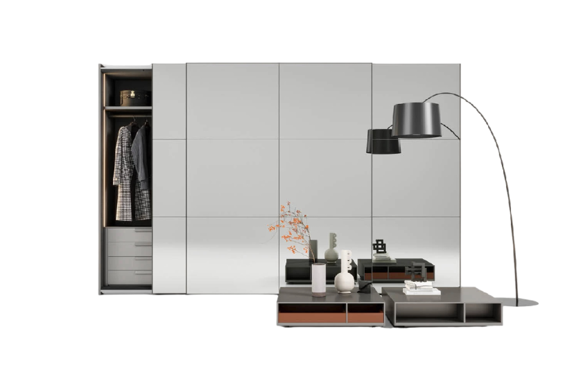 Crystal hinged doors wardrobe Novamobili - 4