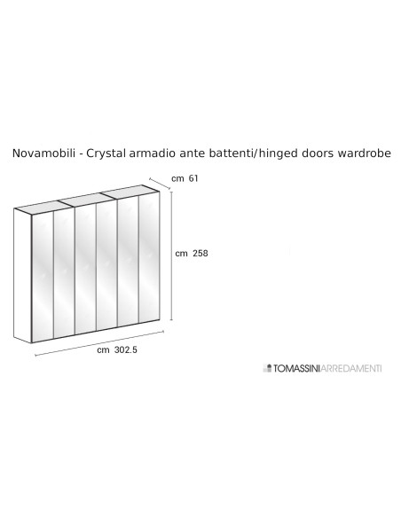 Armadio Crystal ante battenti Novamobili - 6