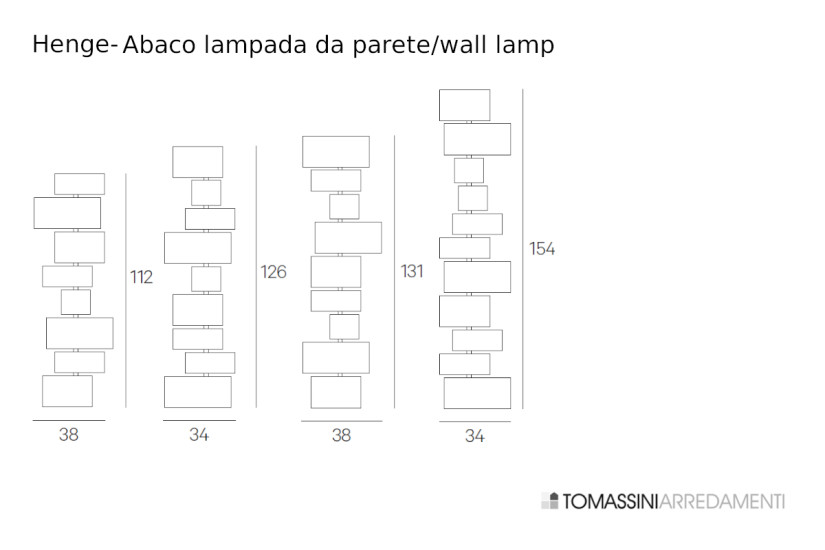 Lampada da parete Abaco Henge - 6