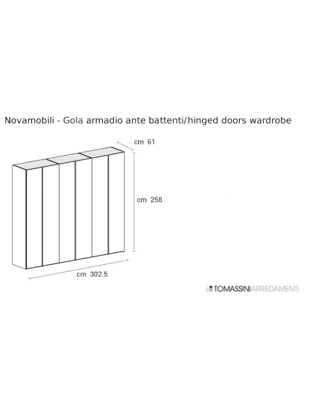 Armadio Gola ante battenti Novamobili - 6