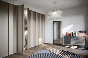 Plissé Hinged Doors Wardrobe Novamobili - 1 2