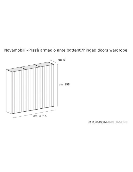 Armoire Plissé à portes battantes Novamobili - 5