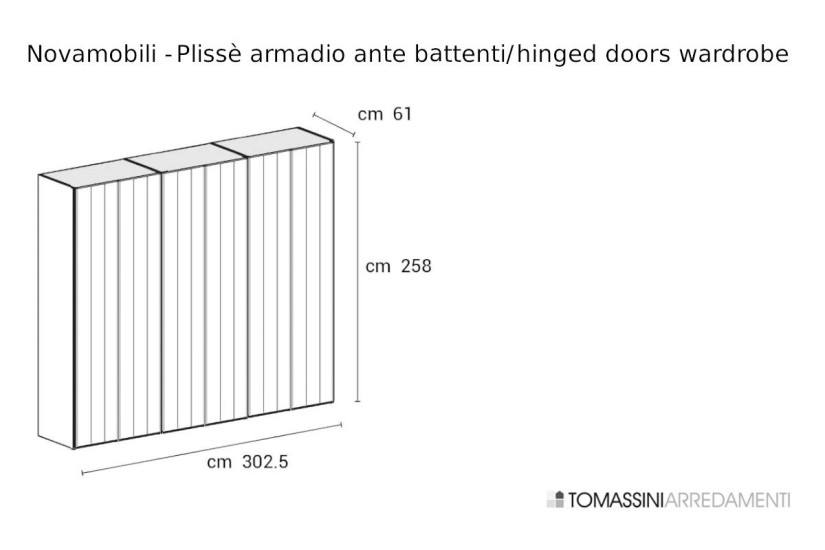 Armoire Plissé à portes battantes Novamobili - 5