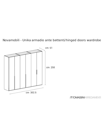 Armoire Unika à portes battantes Novamobili - 6
