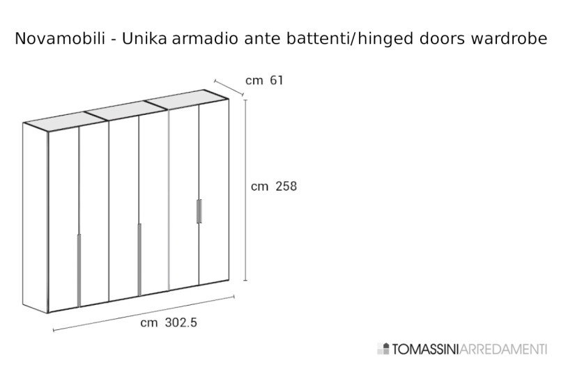 Armoire Unika à portes battantes Novamobili - 6