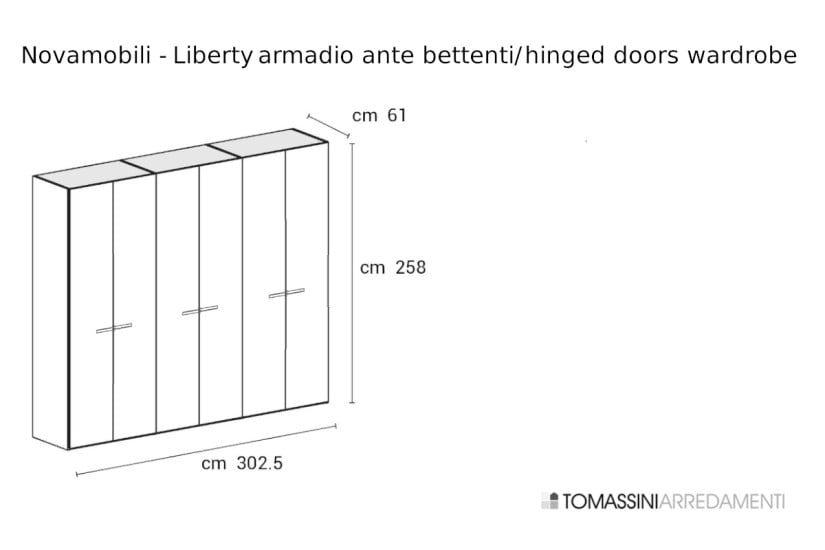 Armoire Liberty à portes battantes Novamobili - 5