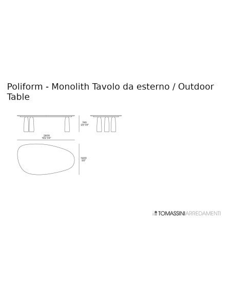 Monolith Outdoor Table Poliform - 6