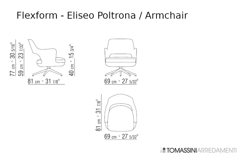 Poltrona Eliseo in pelle marrone (Offerta Expo) Flexform - 8