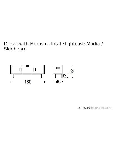 Total Flightcase Black Sideboard (Expo Offer) Diesel with Moroso - 10