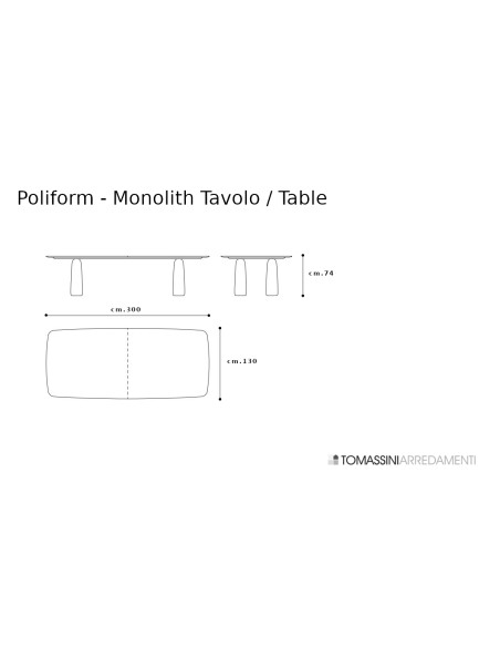 Tavolo Monolith in travertino (Offerta Expo) Poliform - 9