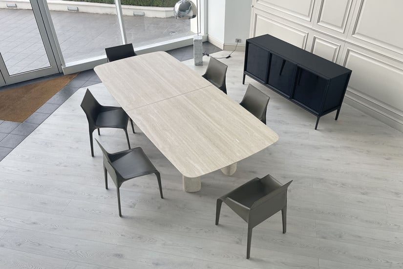 Table Monolith en travertin (Offre Expo) Poliform - 4