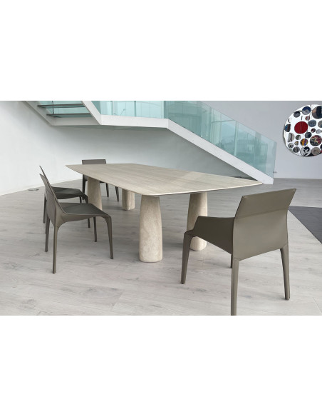 Monolith Travertine Table (Expo Offer) Poliform - 5