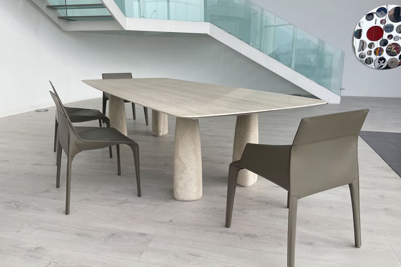 Table Monolith en travertin (Offre Expo) Poliform - 5