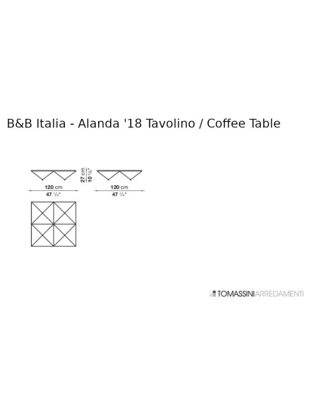 Alanda '18 Smoked Glass Coffee Table (Expo Offer) B&B Italia - 7