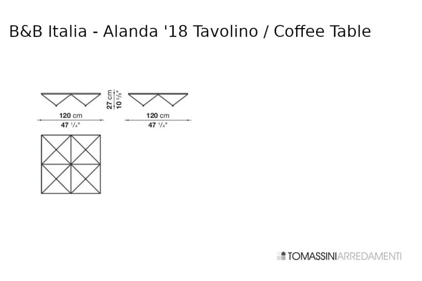 Tavolino Alanda '18 in vetro fumè (Offerta Expo) B&B Italia - 7