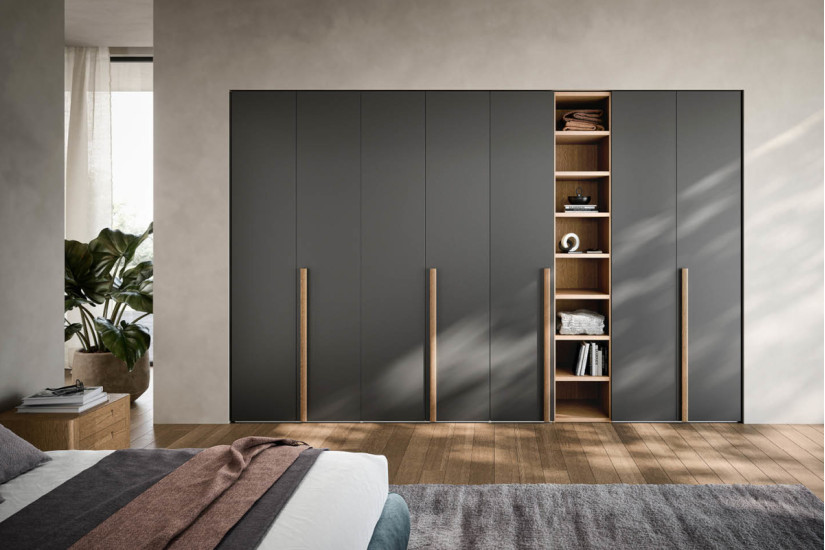 Thick Hinged Doors Wardrobe Novamobili - 1
