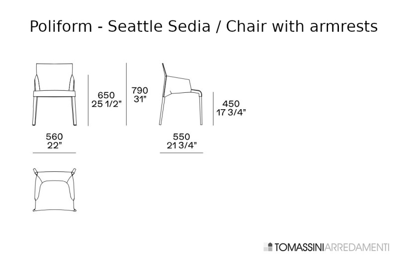Seattle Chair with armrests (Expo Offer) Poliform - 8