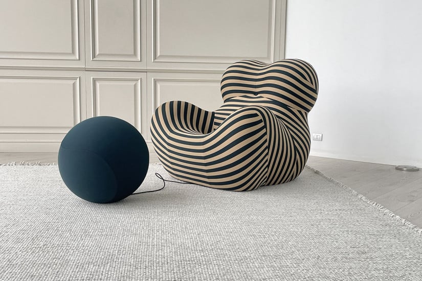 Fauteuil Up 50 en tissu bicolore (Offre Expo) B&B Italia - 2