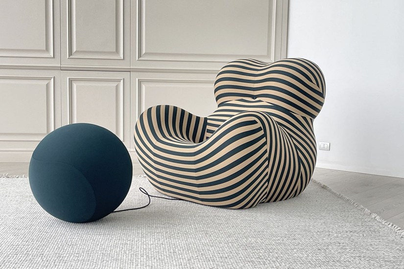 Fauteuil Up 50 en tissu bicolore (Offre Expo) B&B Italia - 4