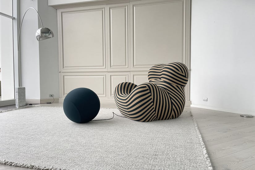 Poltrona Up 50 en tissu bicolore (Offre Expo) B&B Italia - 5