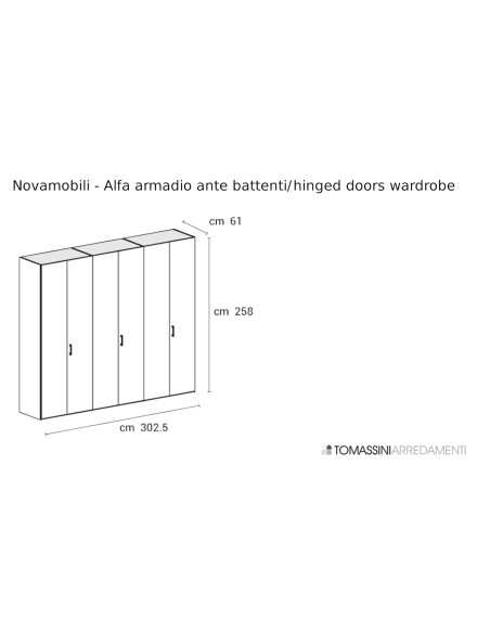 Armoire Alfa à portes battantes Novamobili - 7