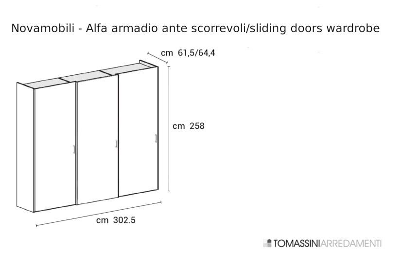 Armadio Alfa ante scorrevoli Novamobili - 5