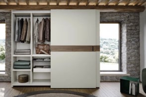 Class Flush-Closing Sliding Doors Wardrobe Novamobili - 1 2