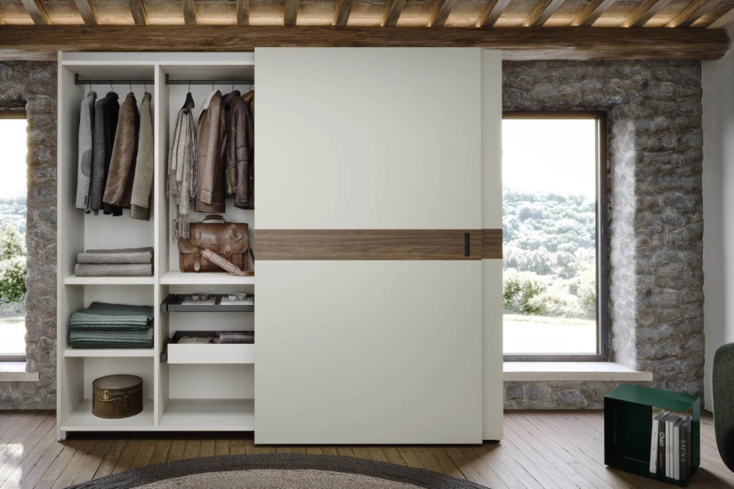 Class Flush-Closing Sliding Doors Wardrobe Novamobili - 2