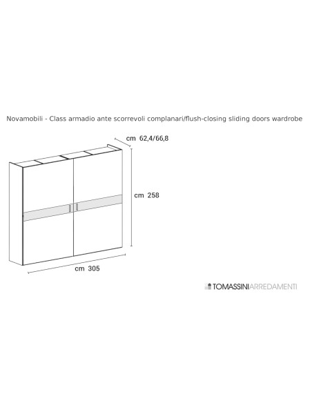 Armoire Class à portes coulissantes affleurantes Novamobili - 6