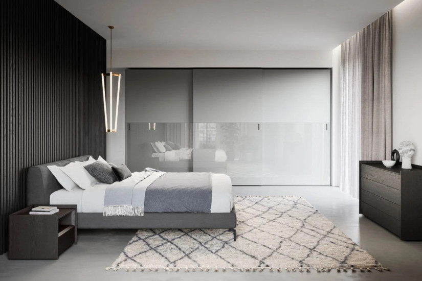 Class Flush-Closing Sliding Doors Wardrobe Novamobili - 2