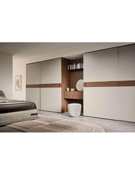 Class Flush-Closing Sliding Doors Wardrobe Novamobili - 3