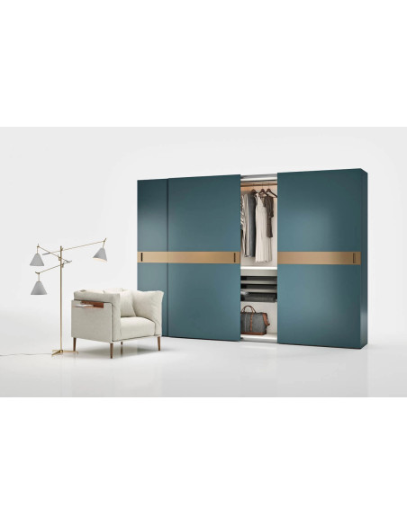 Class Flush-Closing Sliding Doors Wardrobe Novamobili - 4