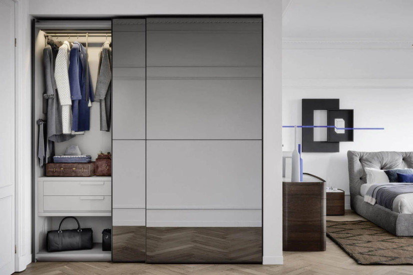 Crystal Sliding Doors Wardrobe Novamobili - 3