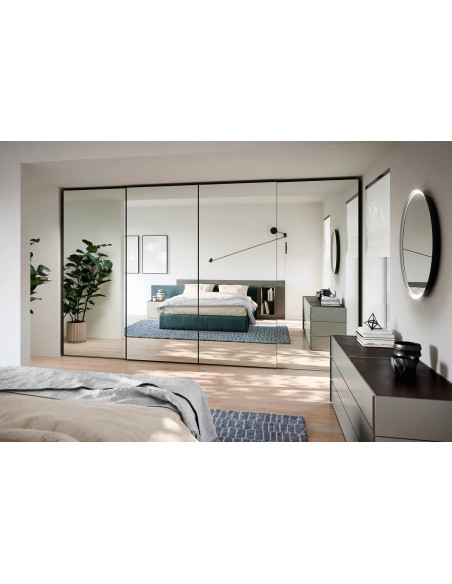 Crystal Sliding Doors Wardrobe Novamobili - 1