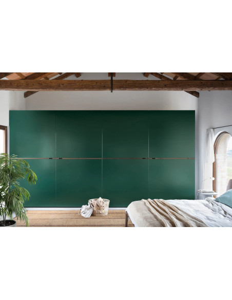 Middle Flush-Closing Sliding Doors Wardrobe Novamobili - 1